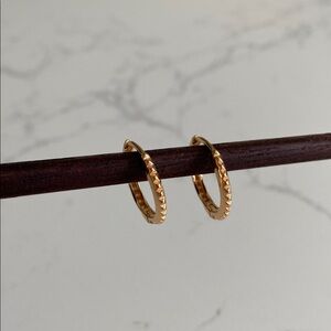 Pretty Bird • Rose Gold Plated Spiked Huggies